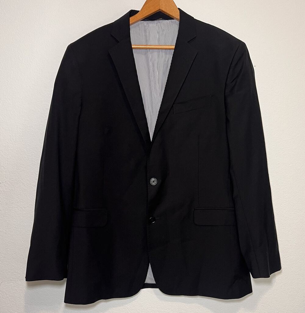 Brooks Brothers Explorer Regent Fit Blazer Men Size 41R Black Wool Blend Stretch